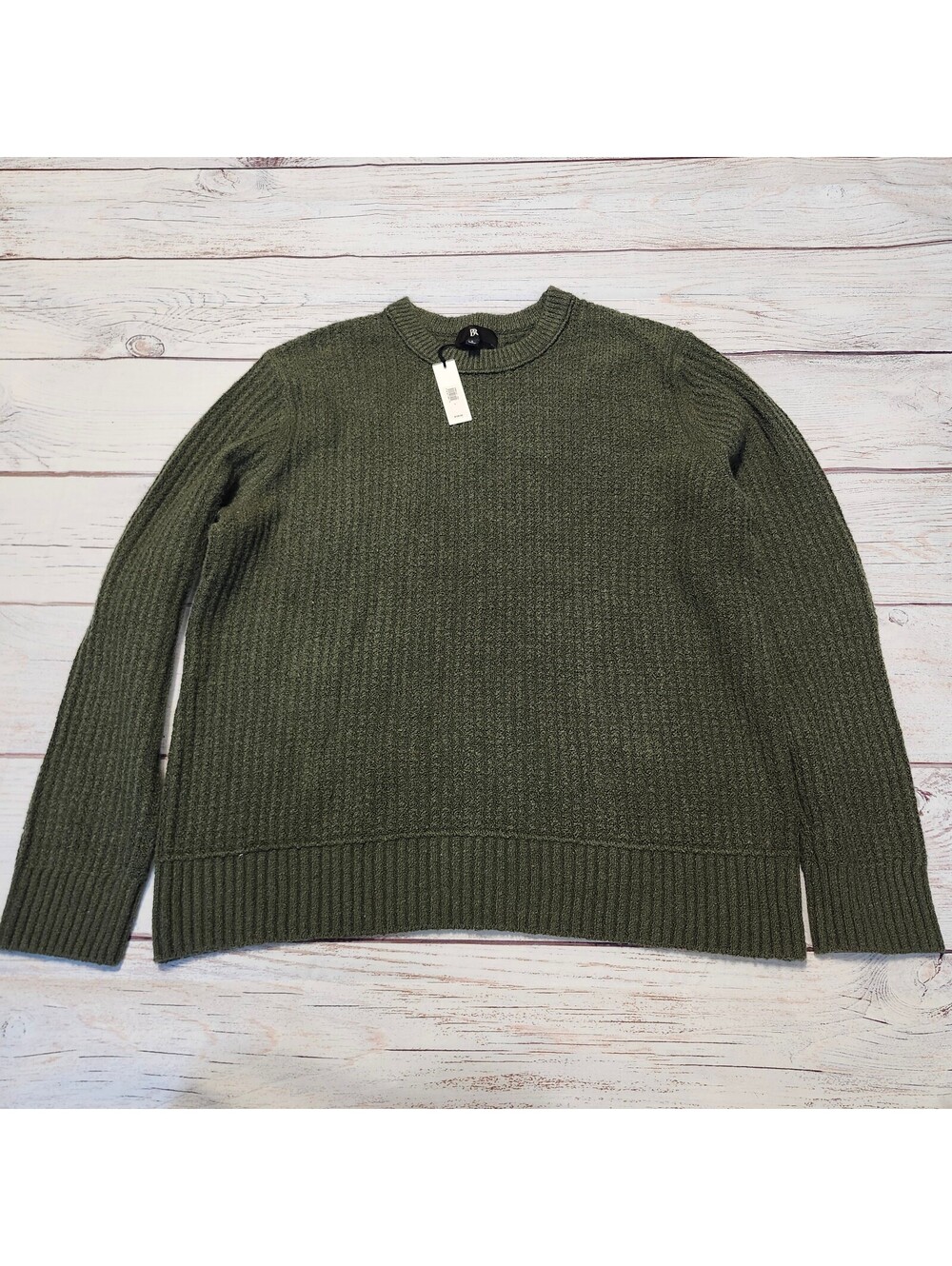 Banana Republic Green Ribbed Knit Sweater Men's Size Large NWT